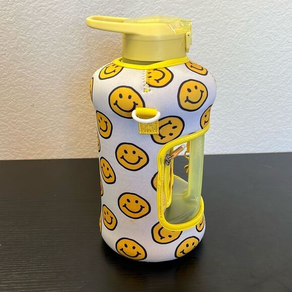 Smiley Face Insulated 1/2 Gallon Water Bottle with Shoulder Strap - Picture 1 of 5